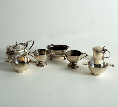 A pair of silver salts of miniature