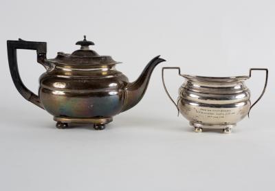 A silver part tea service Alexander 36d816