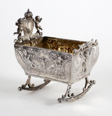 A Dutch silver toy cradle Chester 36d832