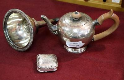 A Continental silver pill box and 36d835