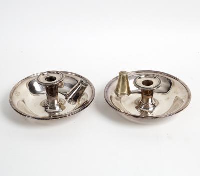 A pair of 19th Century silver plated