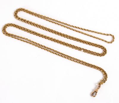 A 9ct gold guard chain 148cm long  36d846