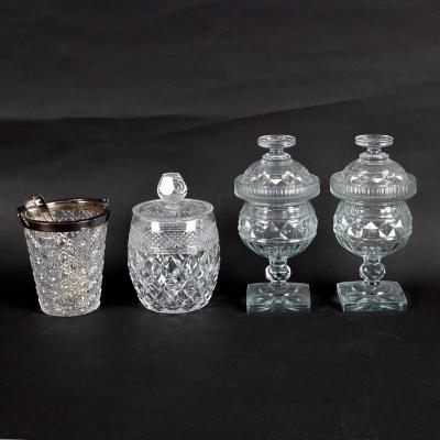 A pair of cut glass confitures 36d869