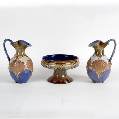 A pair of Royal Doulton stoneware
