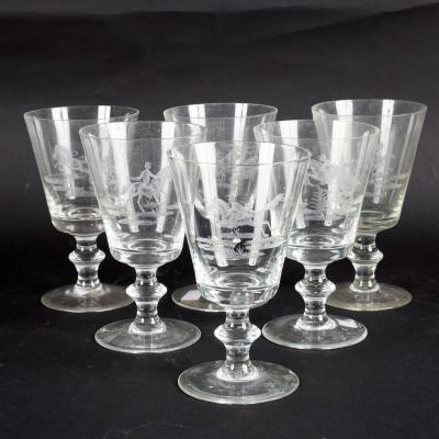 A set of six glass rummers each 36d871