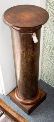 A mahogany and palm wood pedestal  36d9b7