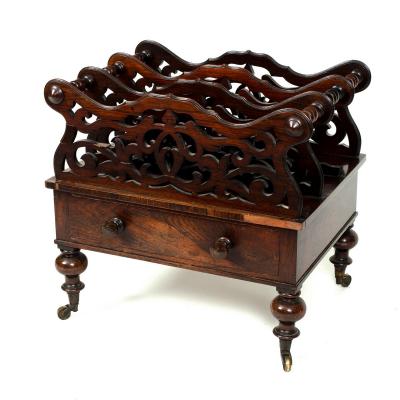 A 19th Century rosewood fretwork carved