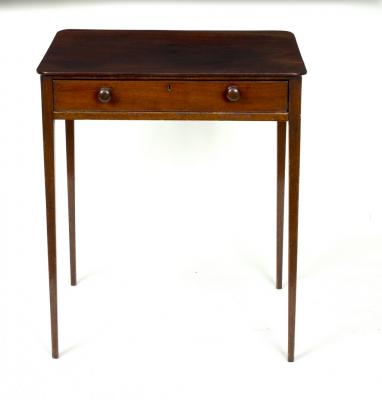 A Regency side table fitted a frieze