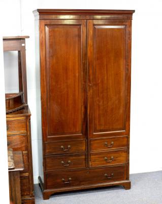 A George II style mahogany wardrobe  36da02