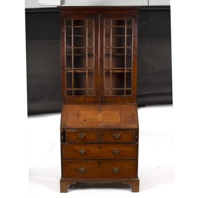 A George III mahogany bureau bookcase  36da20