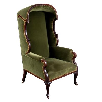 A Victorian porter's chair, mahogany