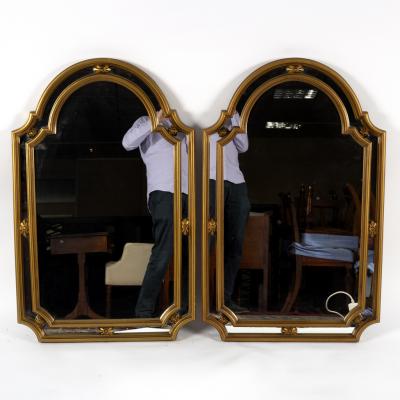 A pair of modern gilt framed mirrors,