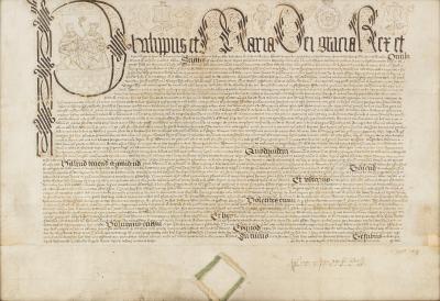 Philip and Mary Royal letters patent  36daa9