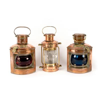 Two copper ships lanterns Port 36db93