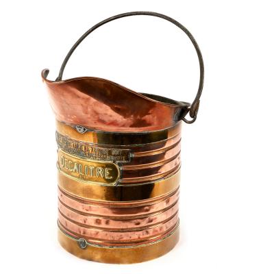 A French copper Decalitre bucket  36db96