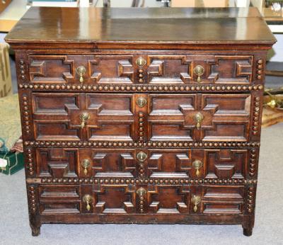 An early 18th Century chest fitted