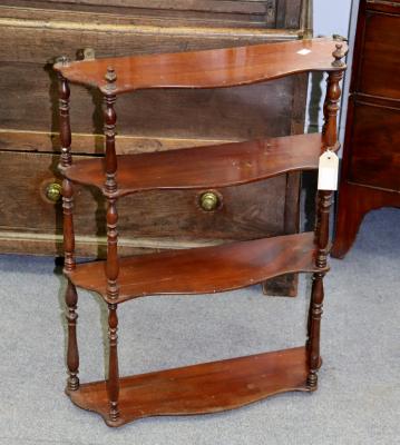 A set of four-tier hanging shelves with