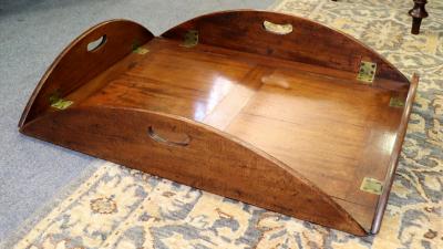 A 19th Century mahogany butlers tray