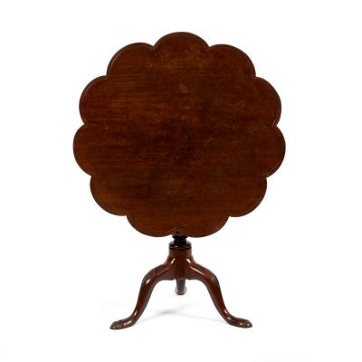 A George II mahogany lobed table 36dbf4
