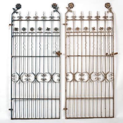 A pair of wrought iron gates with