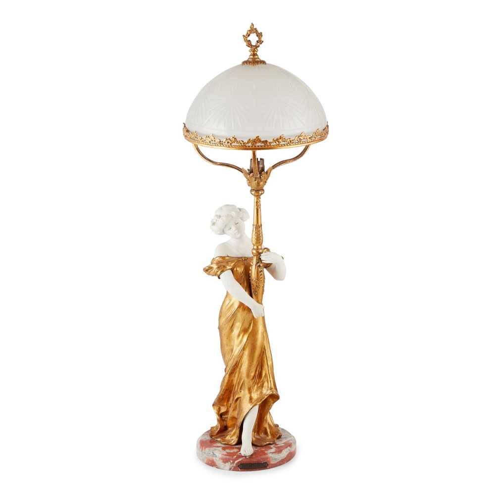 MEDNAT FIGURAL LAMP CIRCA 1900 36dcff