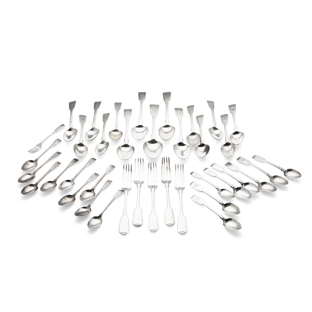 A COLLECTION OF FIDDLE PATTERN FLATWARE