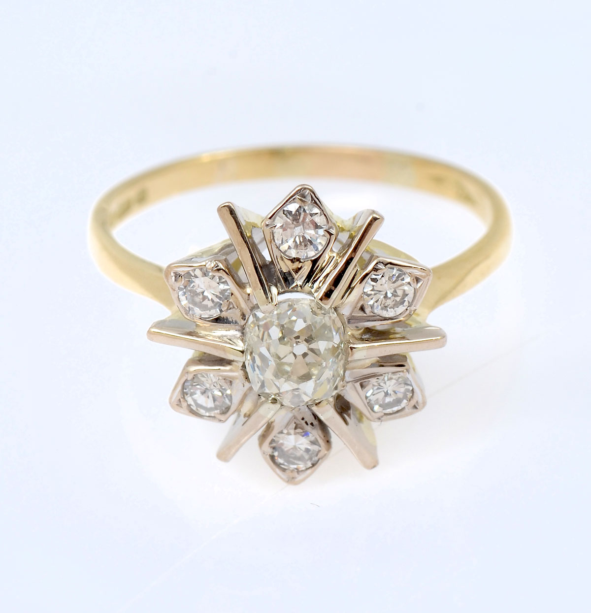 18K 95 CTW DIAMOND RING 18K yellow 36de42