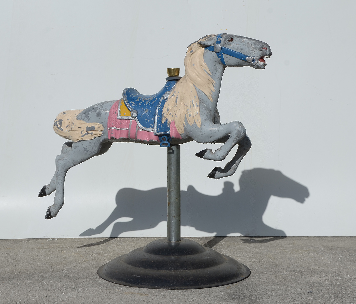 CAST ALUMINUM CAROUSEL STYLE HORSE: