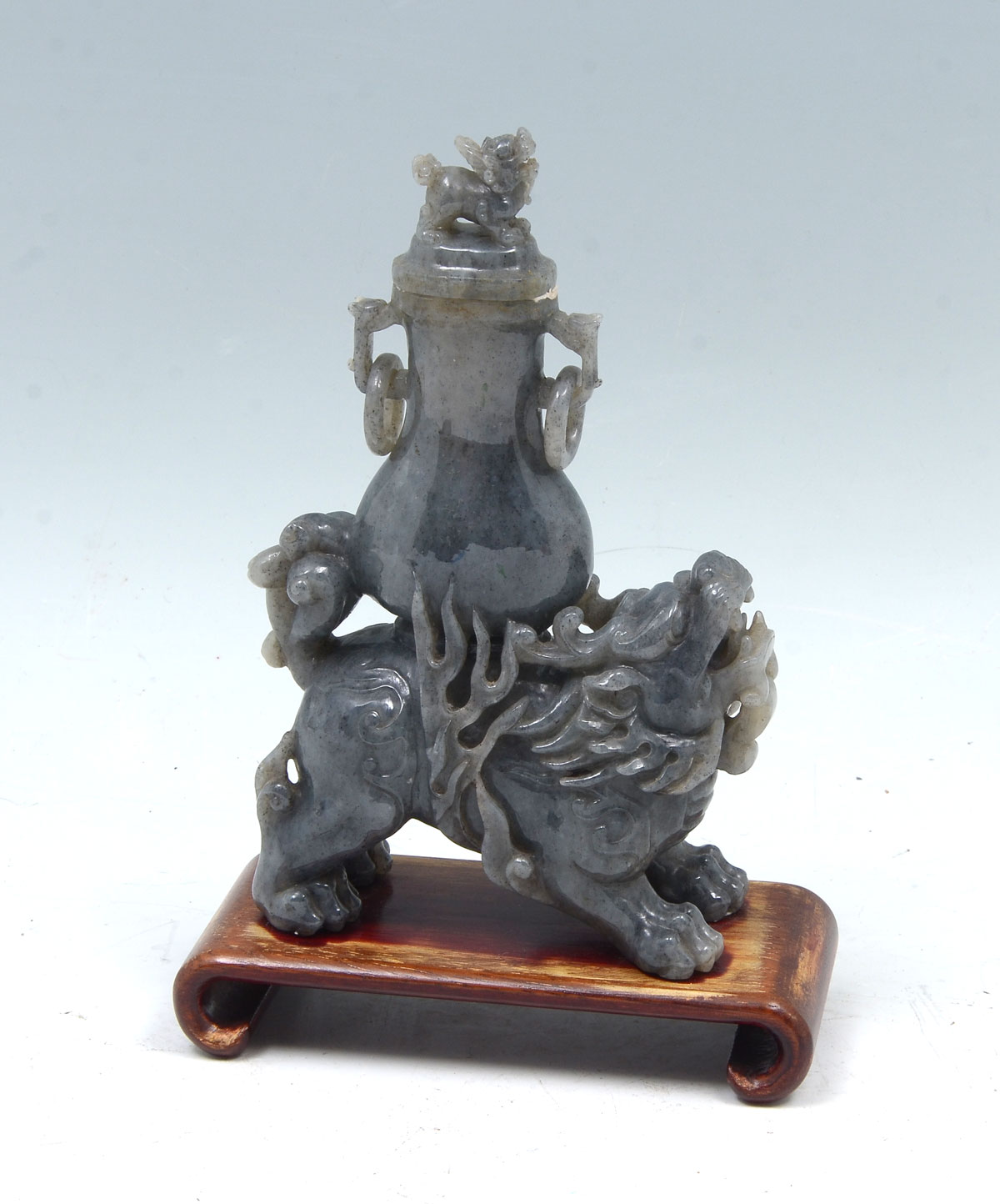 GREY HARDSTONE CHI LIN FOO DOG 36df0e