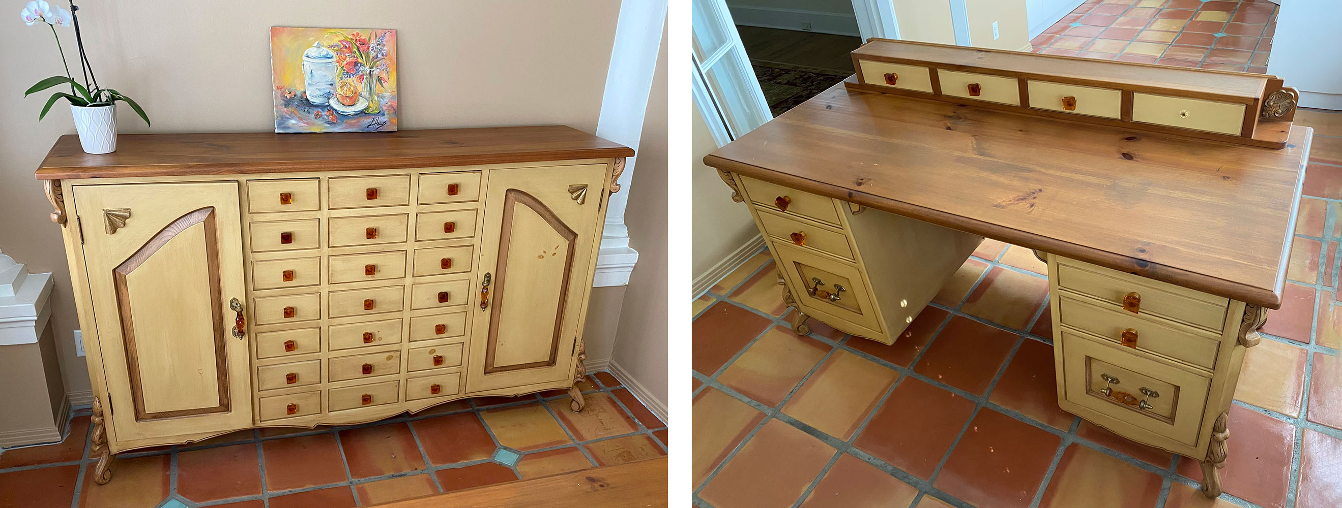 CUSTOM MADE MULTI-DRAWER CABINET/CREDENZA