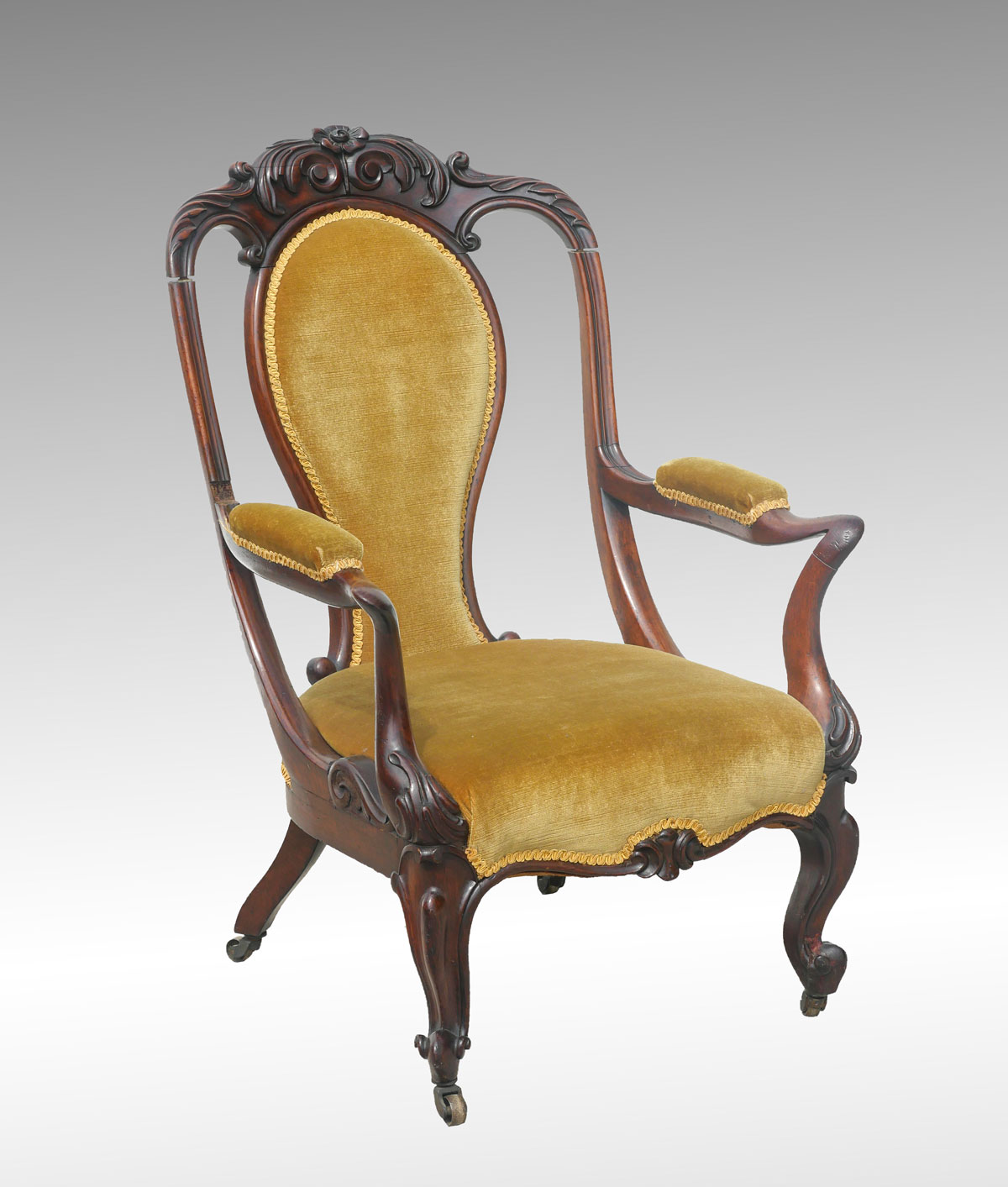 STYLISH VINTAGE 19TH C VICTORIAN ARMCHAIR: