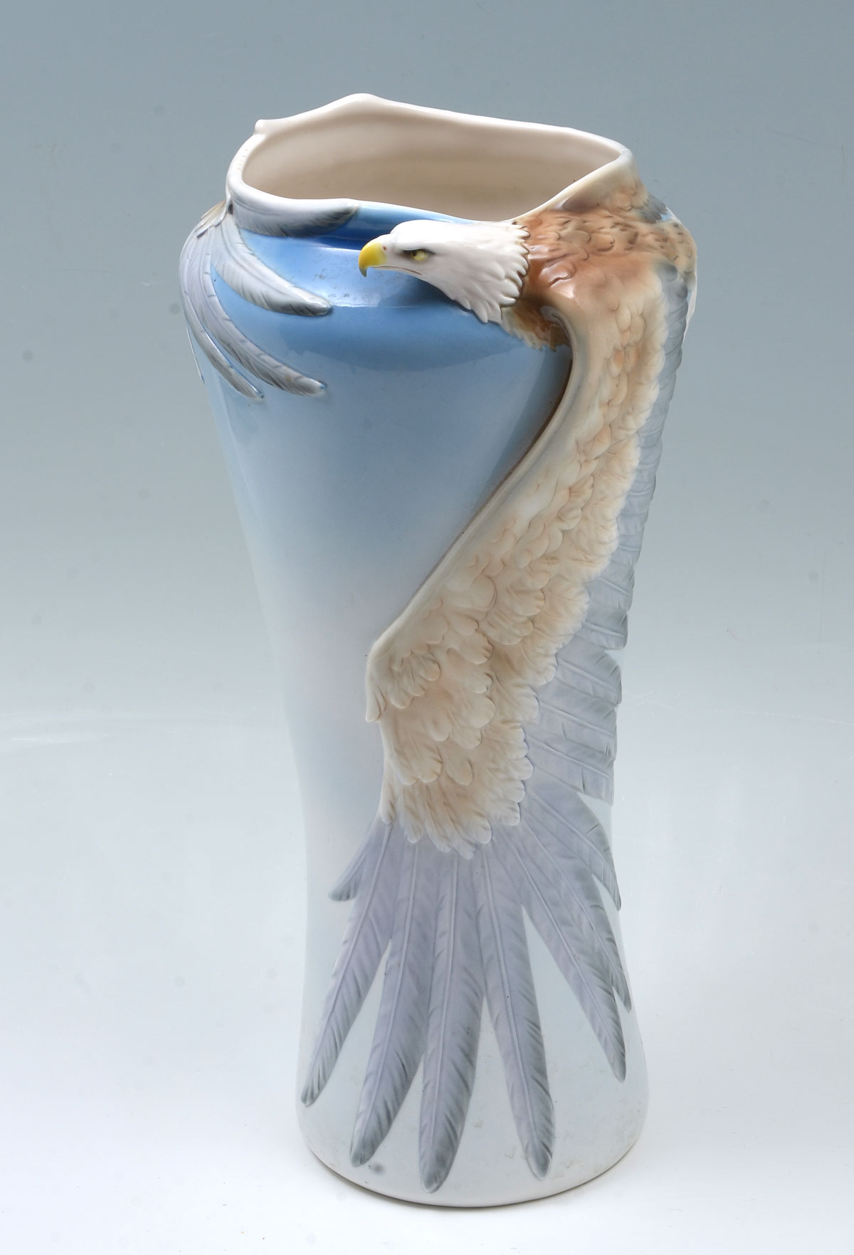 FRANZ POTTERY EAGLE VASE: Large Franz