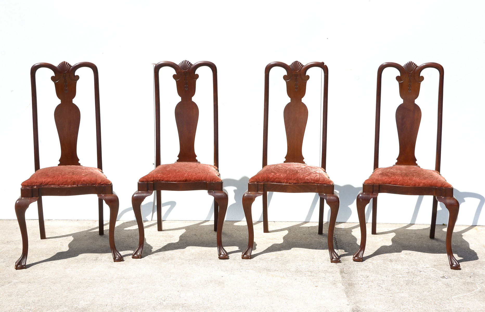 4 CHIPPENDALE CHAIRS: Chippendale
