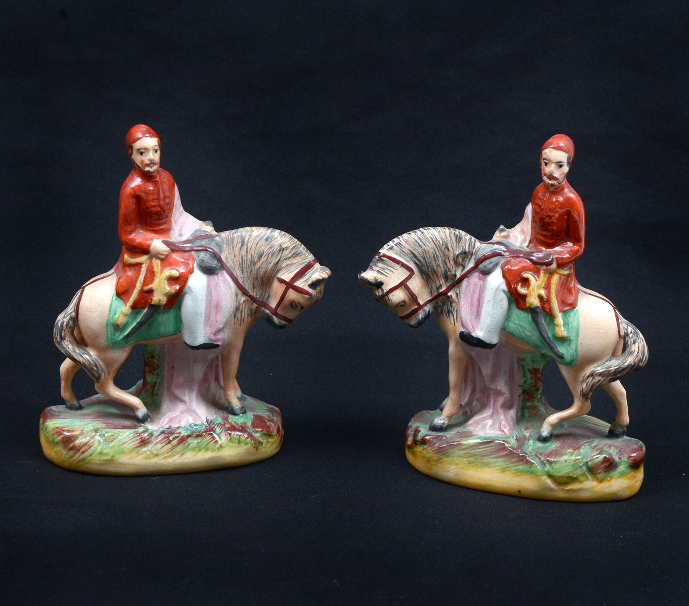 PAIR OF ROYAL STAFFORDSHIRE STATUES: