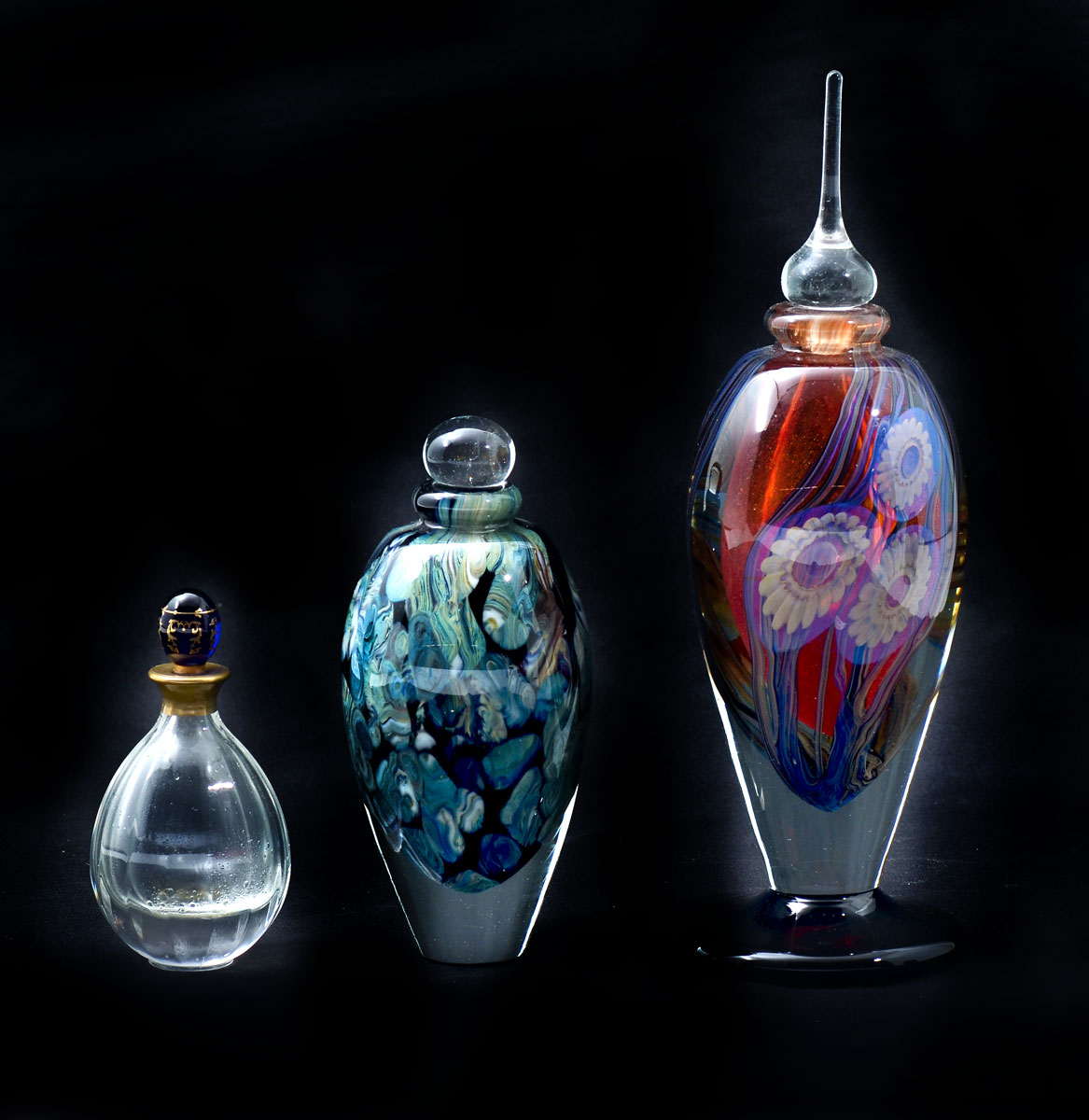 3 PIECE ART GLASS PERFUMES Comprising  36df7d