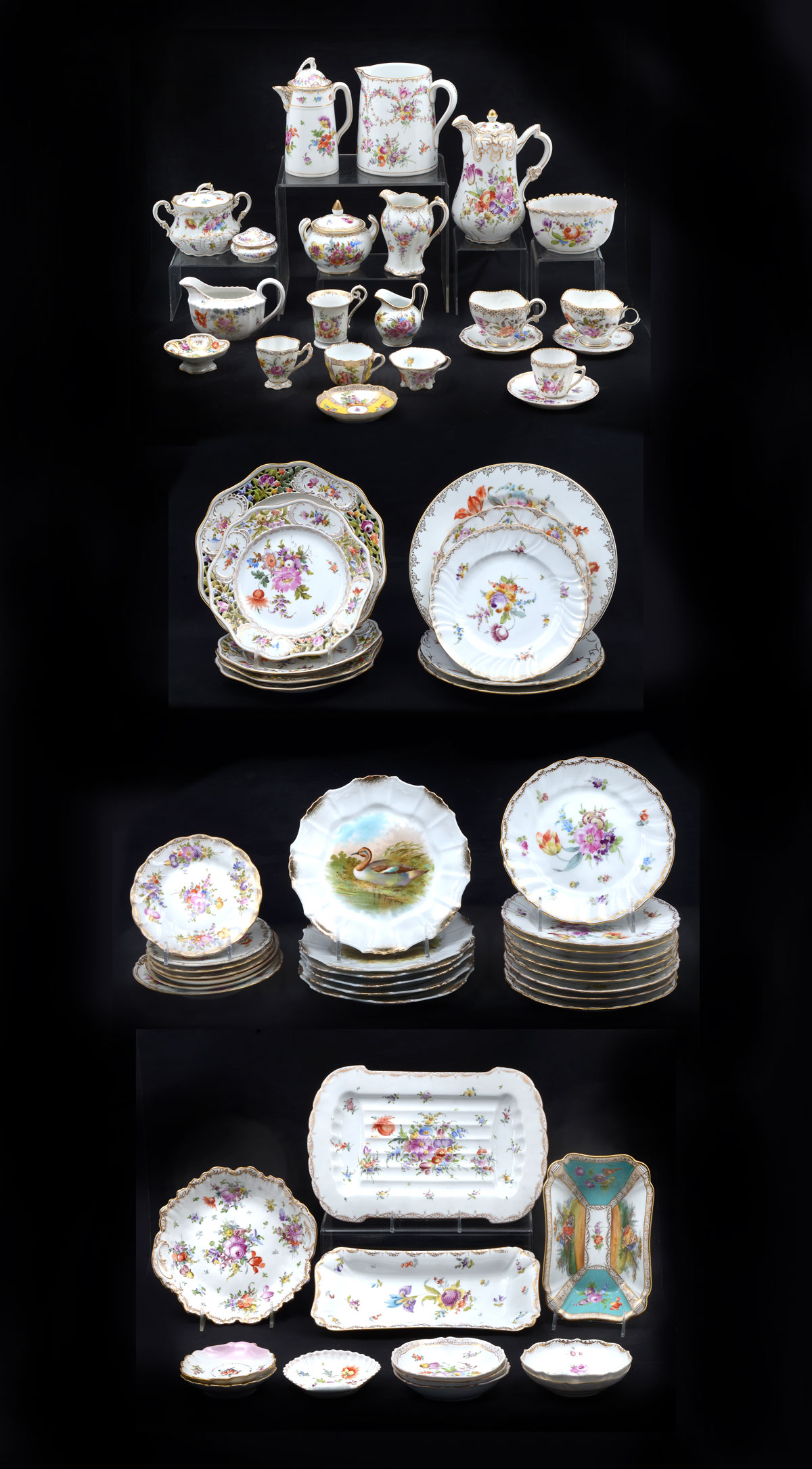 LARGE COLLECTION OF DRESDEN PORCELAIN  36df77