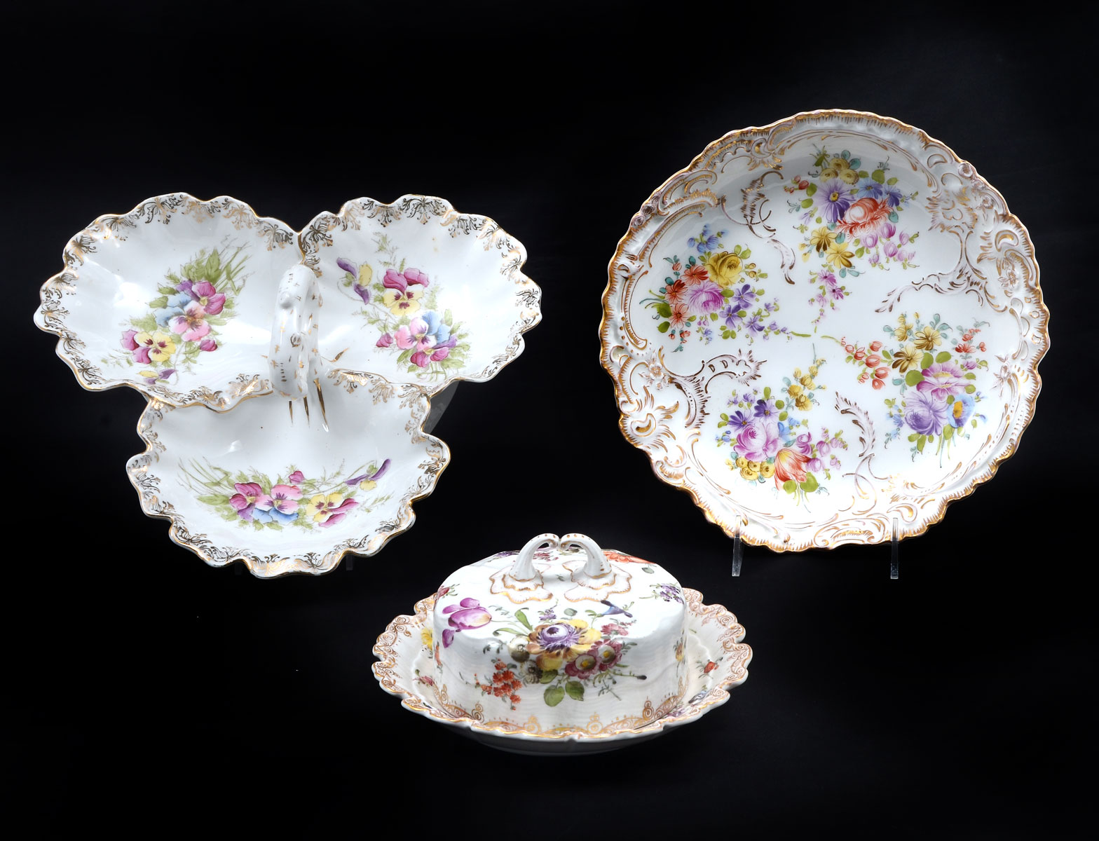 3 PIECE PORCELAIN INCLUDING MEISSEN 36df87