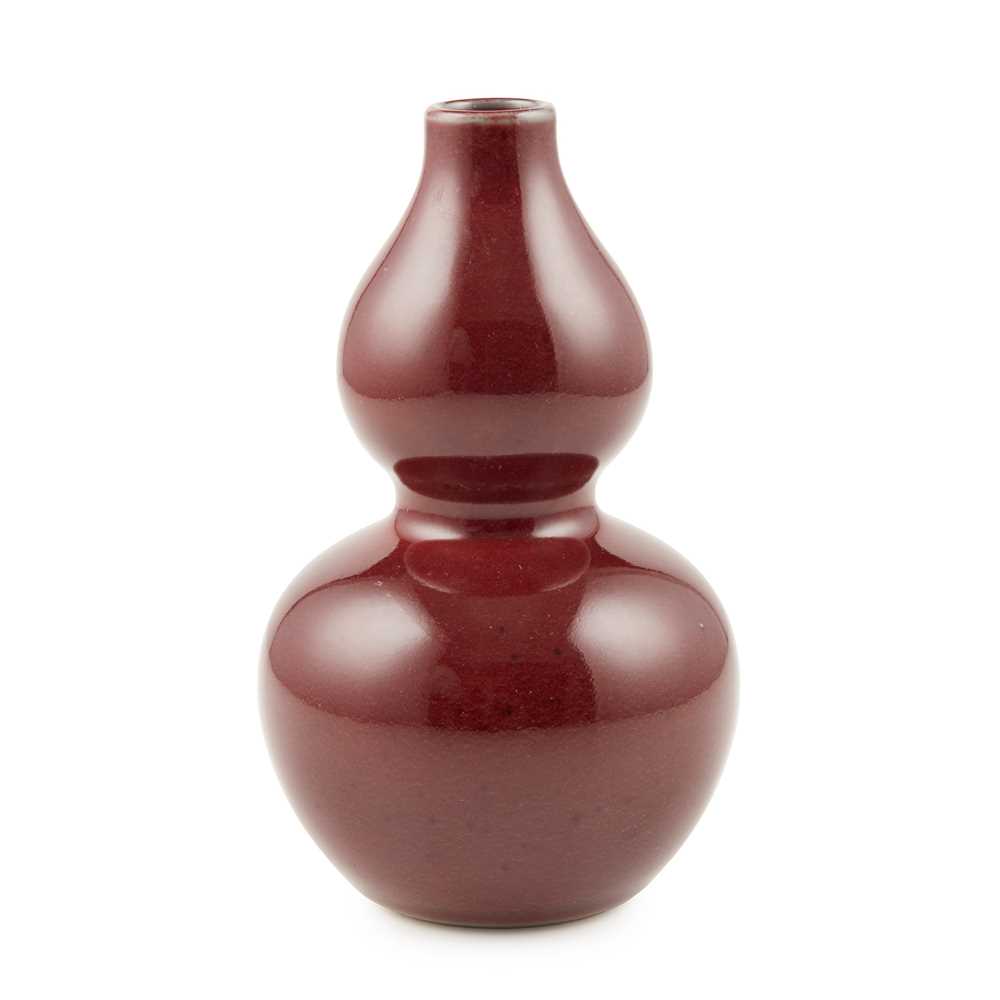 RED GLAZED GOURD SHAPEP VASE QIANLONG 36dfcf