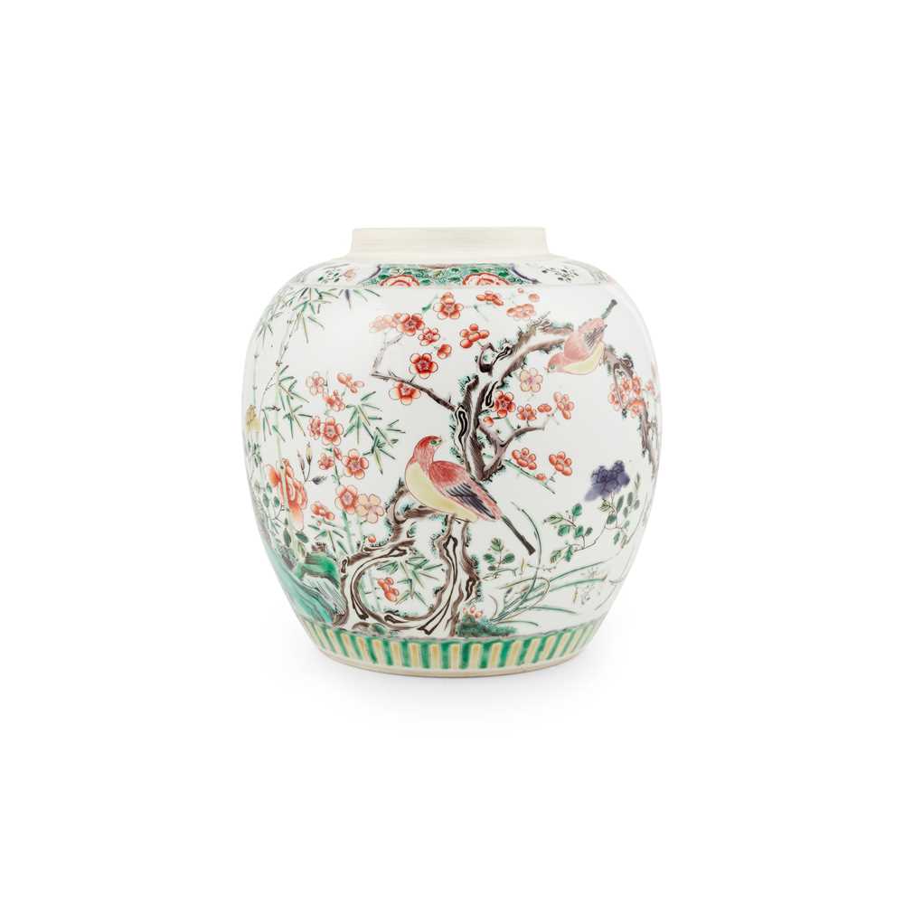 FAMILLE VERTE GINGER JAR decorated 36e042