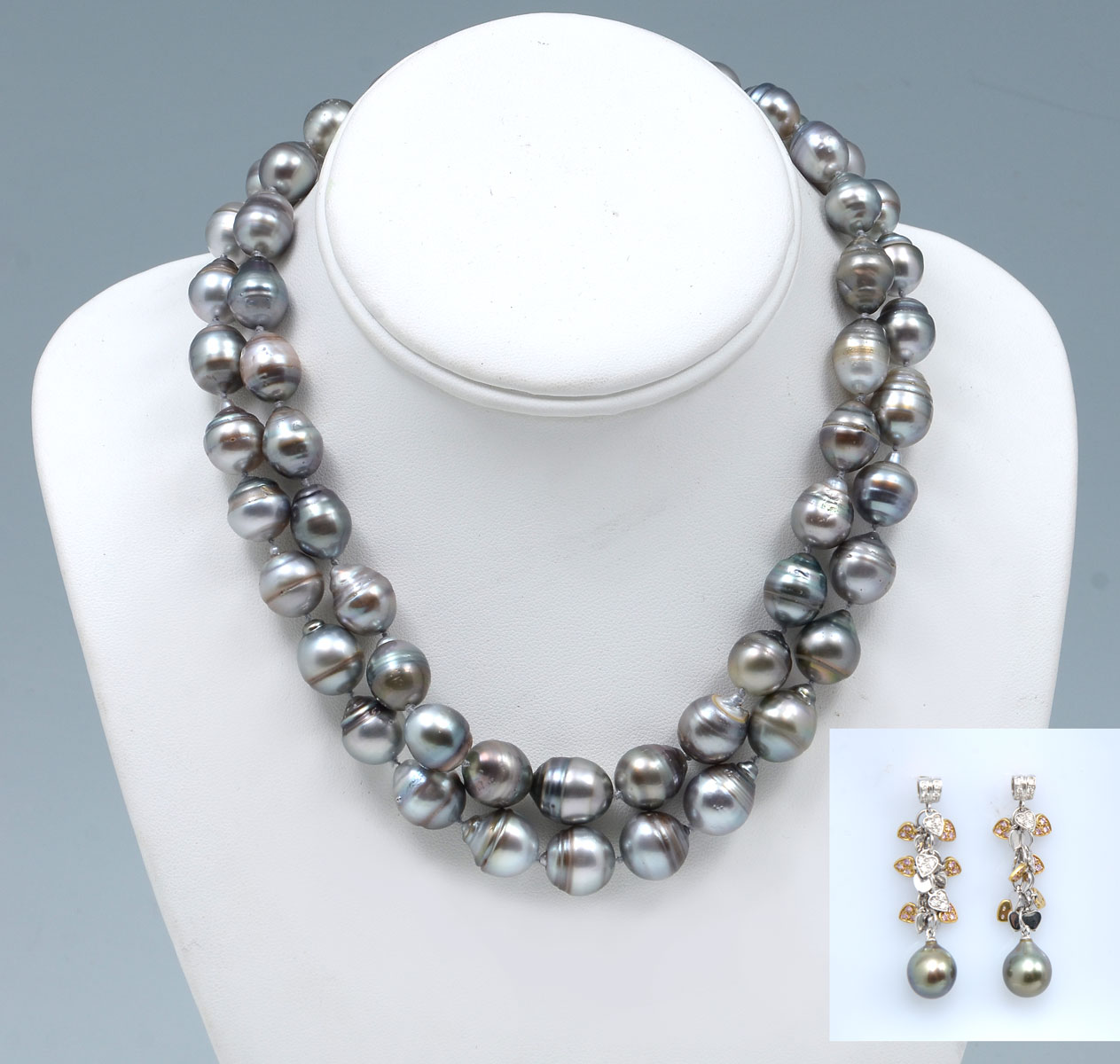 18K TAHITIAN BAROQUE BLACK PEARL 36e06b