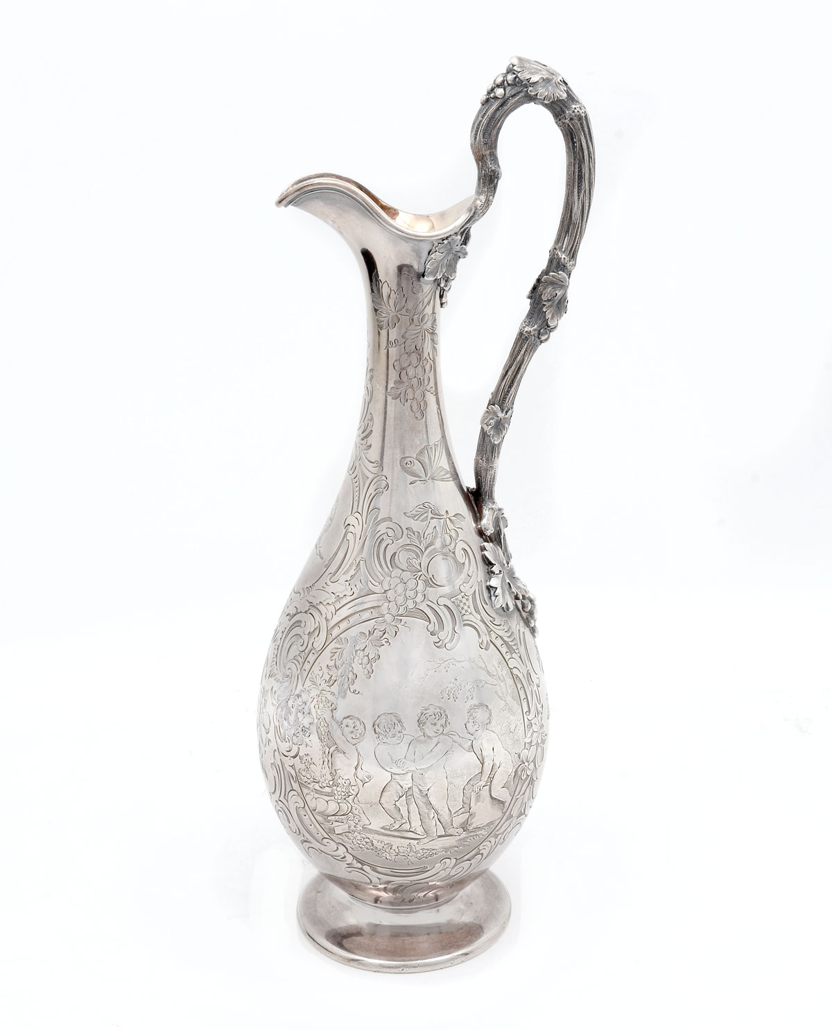ENGLISH STERLING SILVER WINE DECANTER: