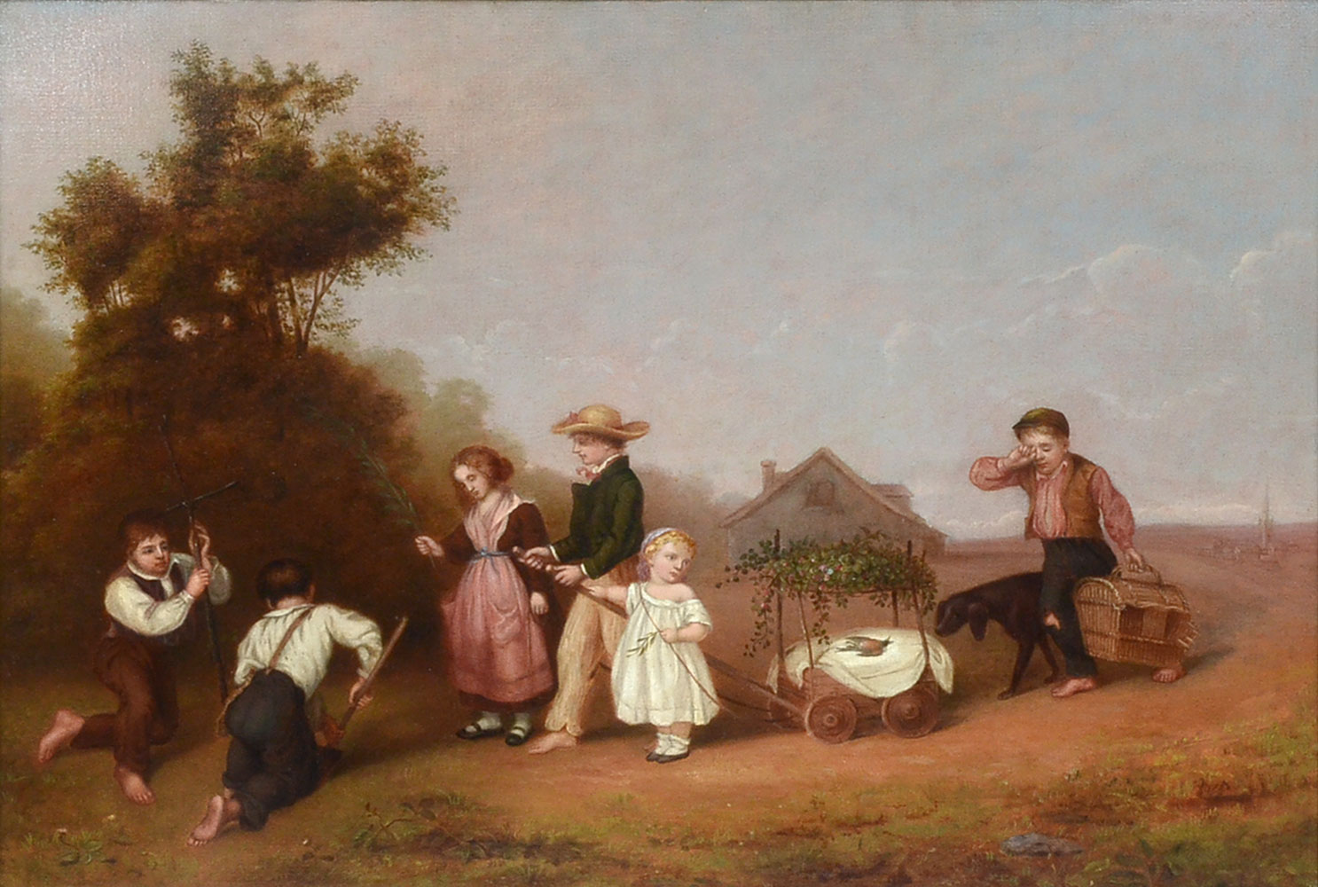 19TH CENTURY GENRE PAINTING ATTRIBUTED 36e095