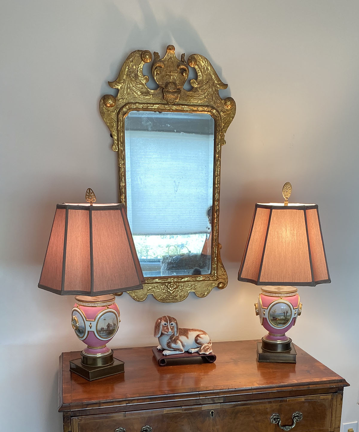 GOLD DECORATED WALL MIRROR Gilt 36e098