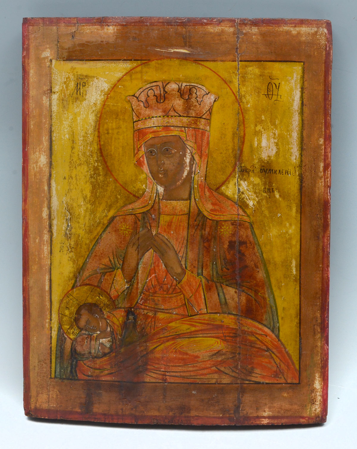 EARLY ICON OF MADONNA AND CHILD,