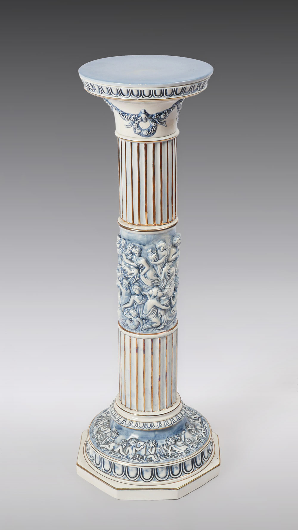 CAPODIMONTE PORCELAIN PEDESTAL: