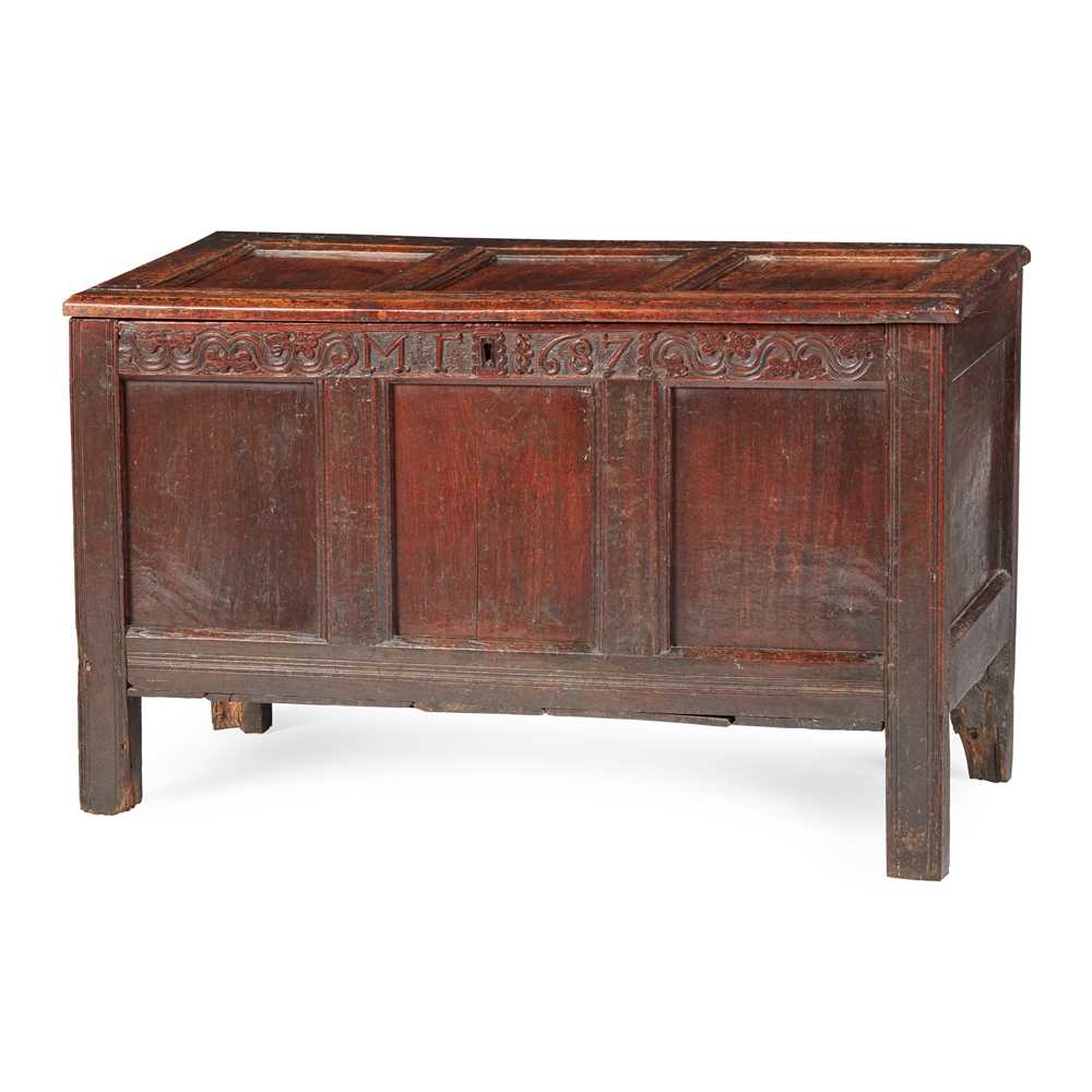 OAK TRIPLE PANEL CHEST
17TH CENTURY