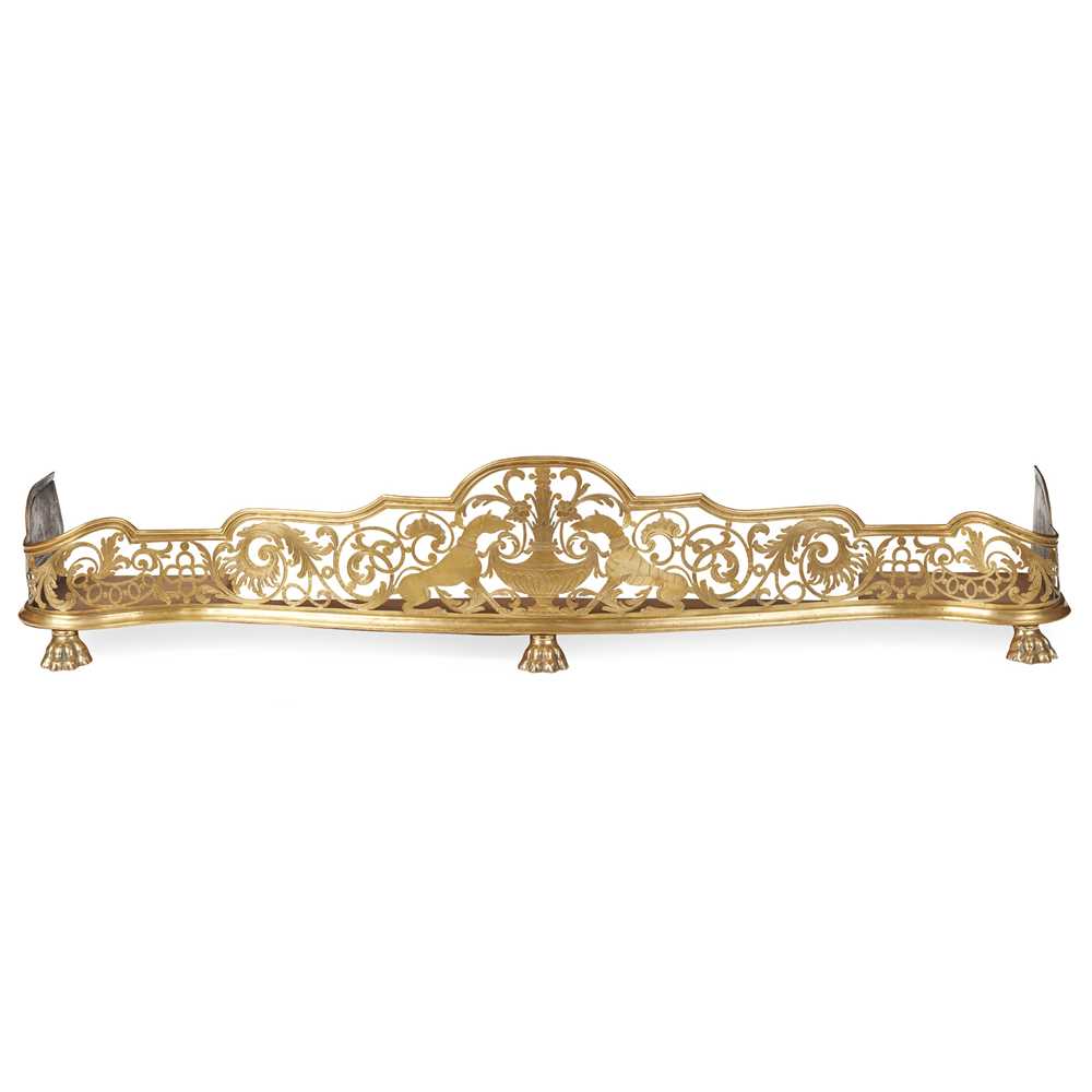 GEORGE II SERPENTINE PIERCED BRASS