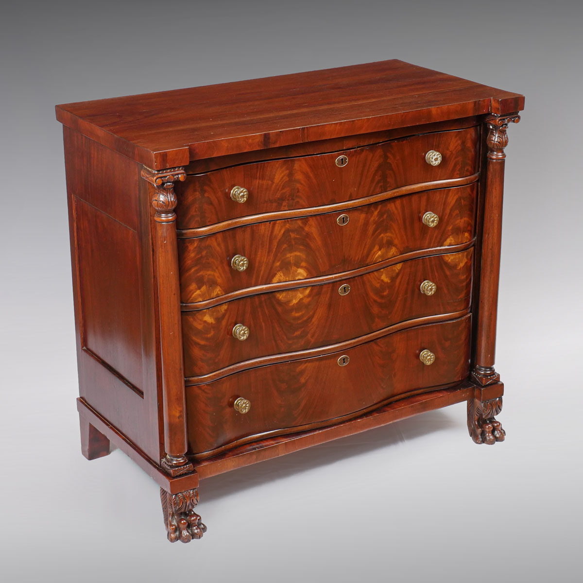 FEDERAL 4 DRAWER MAHOGANY CHEST