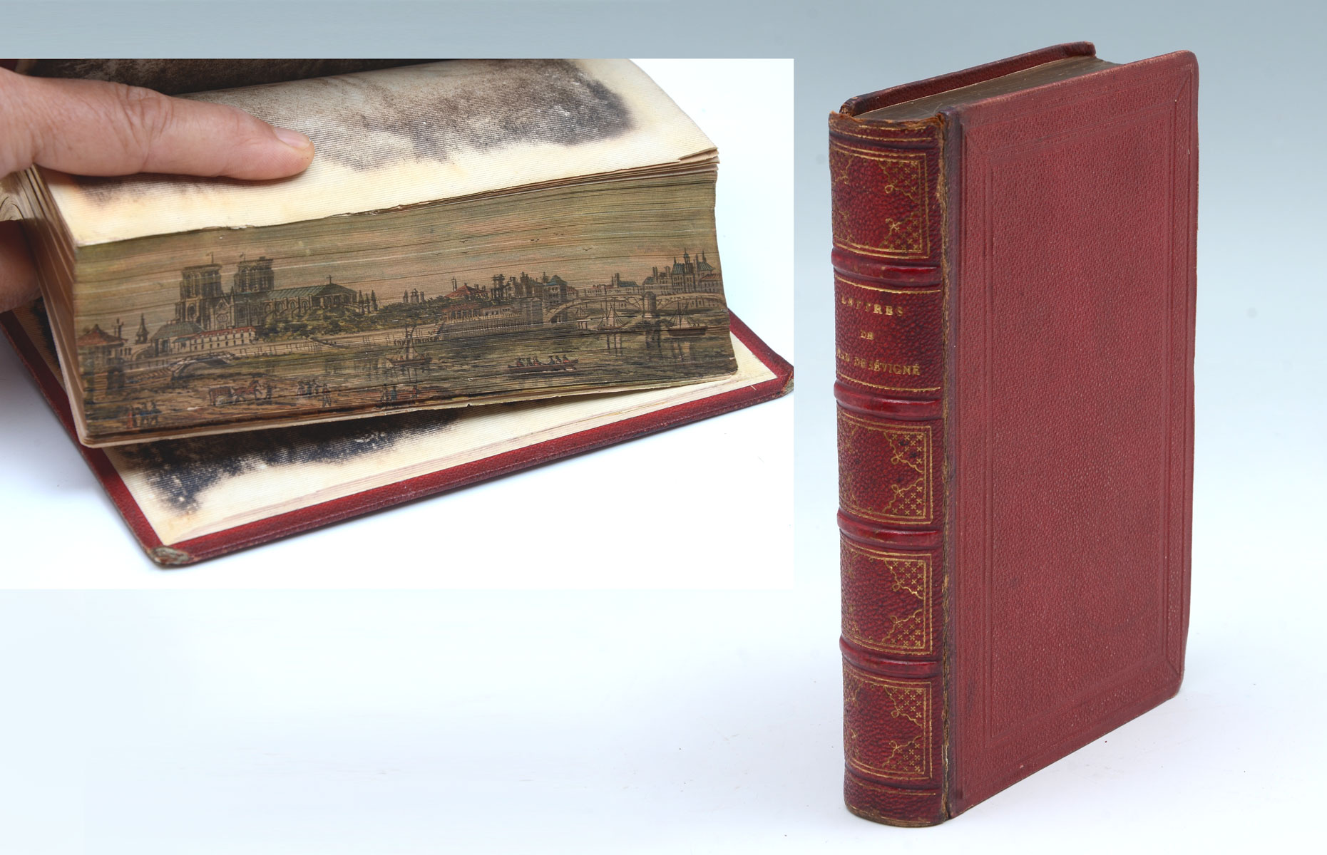 FORE EDGE PAINTED BOOK ''LETTRES