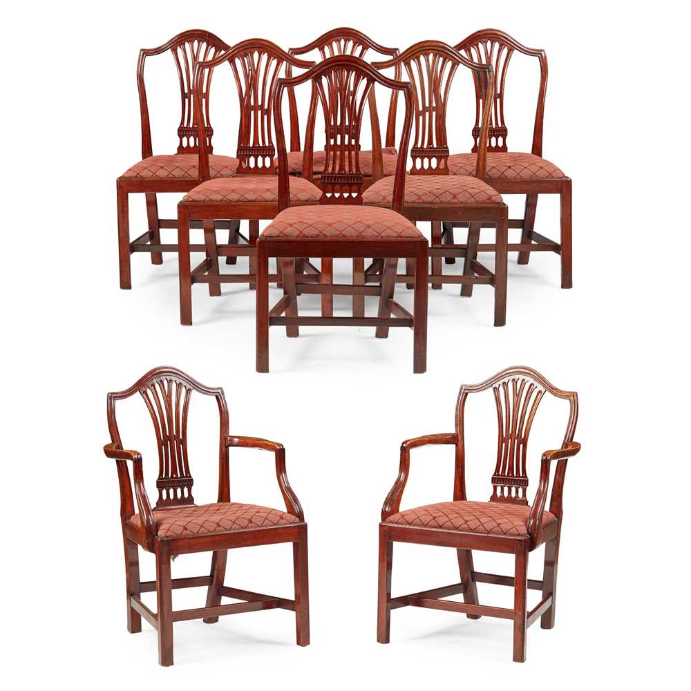 SET OF EIGHT GEORGIAN STYLE MAHOGANY 36e146